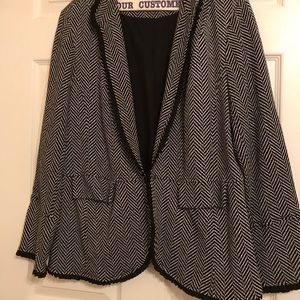 Herringbone print jacket
